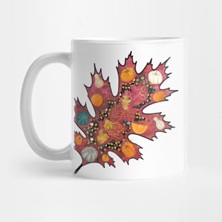 Abstract Halloween Leaf - simple design Mug